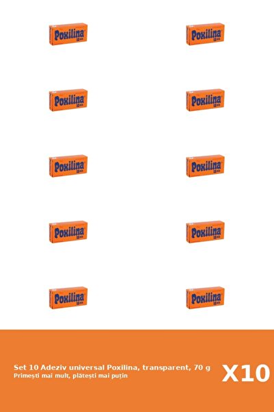 Poxilina Set 10 Adeziv universal Poxilina, transparent, 70 g