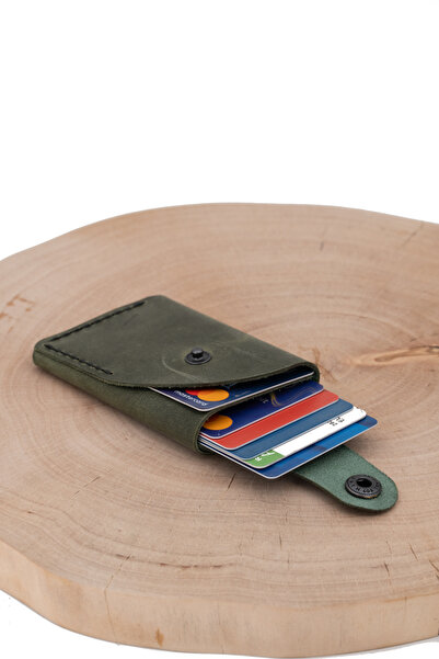 tudorAce Minimalist wallet for cards and folded banknotes, handcrafted from genuine pull-up leather