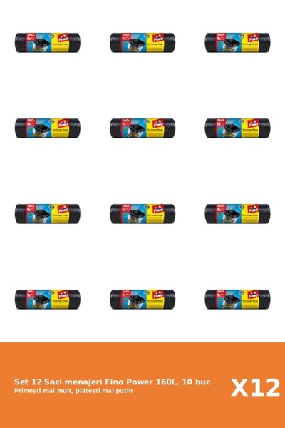 Fino Set 12 Saci menajeri Power 160L, 10 buc