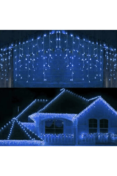 instalatie Craciun Turturi , 25 m , 640 Led-uri , Perdea, Franjuri , Interconectabila