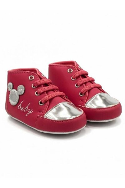 Zekids Baby Girl Mickey Patterned Sneakers-Look Booties