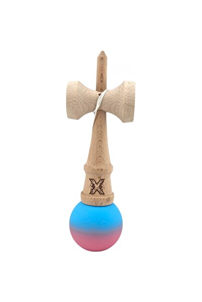 xpress sales Kendama X Original, Professional, Flippy, Wood, Rubber Grip, 18 cm, Light Blue/Pink