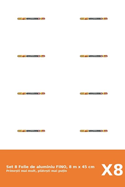 Fino Set 8 Folie de aluminiu FINO, 8 m x 45 cm