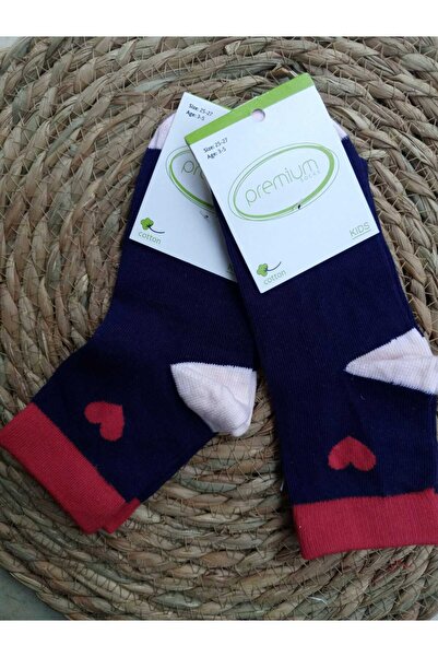 LİA Underwear Heart Patterned Cotton 2-Piece Children's Socks