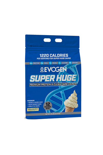 EVOGEN سوبر هاج لزيادة الوزن ١٢ رطلاً (نكهة آيس كريم فانيليا)