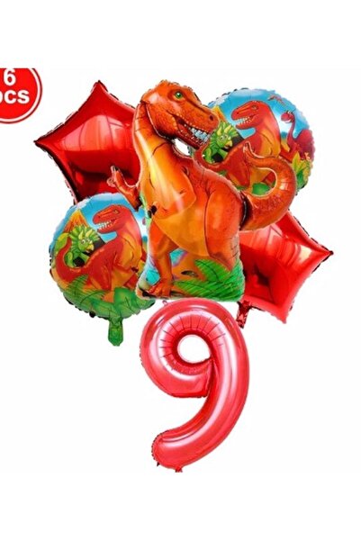 İSTOÇ PARTİ Dinosaur Concept Balloon Concept Birthday Set for Age 9