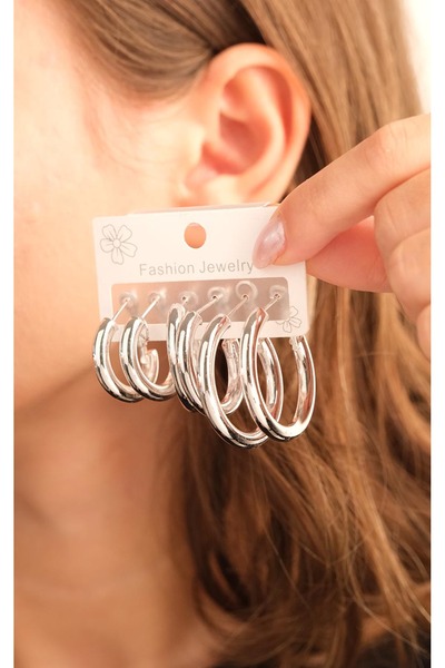 Jack Ferrero Kadın Çoklu Altın Kaplama Küpe Seti