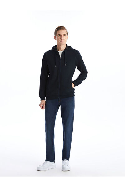 LC Waikiki New Season Hooded Long Sleeve Men's Zippered Sweatshirt