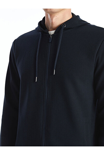 LC Waikiki New Season Hooded Long Sleeve Men's Zippered Sweatshirt