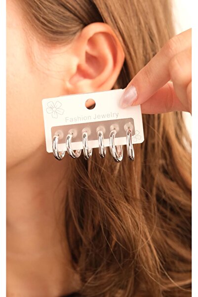 Jack Ferrero Kadın Çoklu Altın Kaplama Küpe Seti