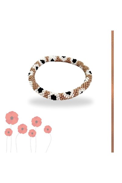 Pötikare Butik Atölye Red Retro Daisy Bracelet