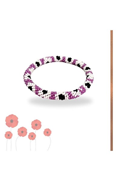 Pötikare Butik Atölye Red Retro Daisy Bracelet