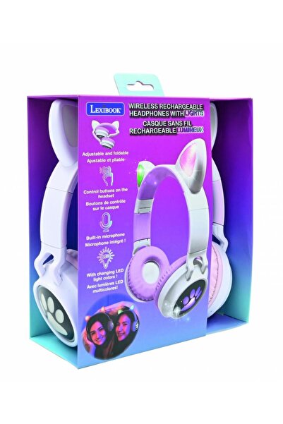 LEXIBOOK CASTI WIRELESS CU URECHI DE PISICA SI LUMINI