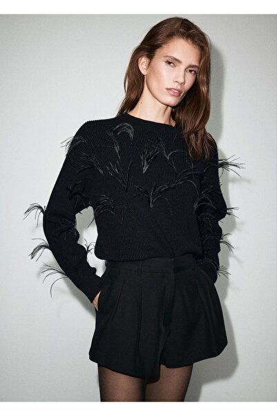 MANGO Woman Tüy detaylı triko kazak