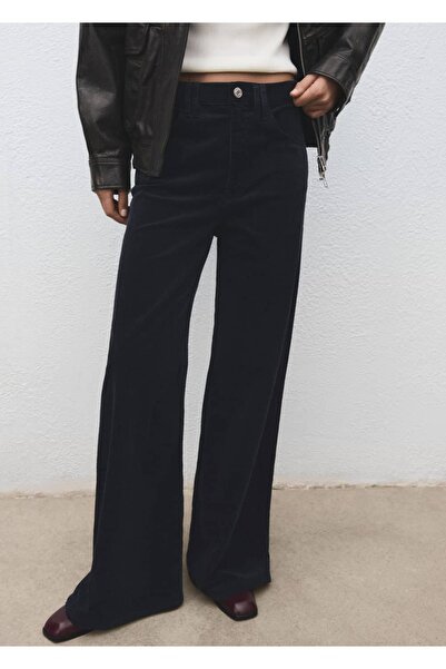 MANGO Woman Wide leg kadife jean