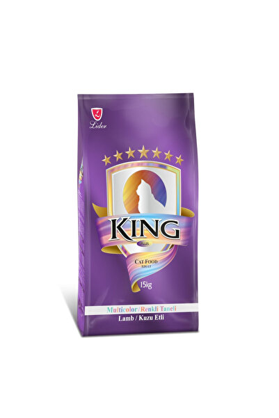 King renkli taneli kuzu etli yetişkin kedi maması 15 kg