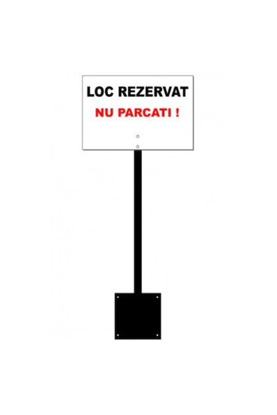 OEM Parking sign, aluminum, 30x20 cm, with steel support leg and mounting plate