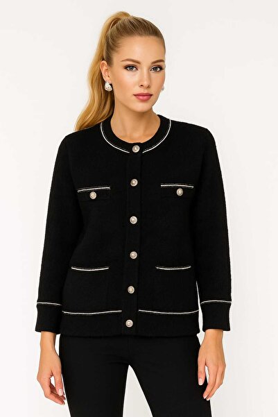 gigigiyim Buttoned Front Fuzzy Plush Women's Cardigan