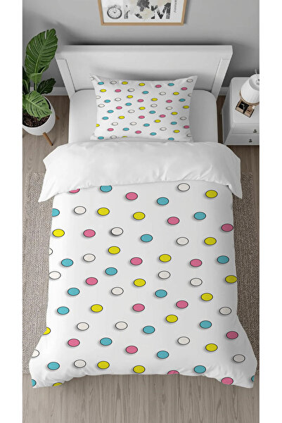 GREENDECOR Colorful Patterned Digital Printed Special Design Single Person Stylish Modern Duvet Cover Set Without Sheets