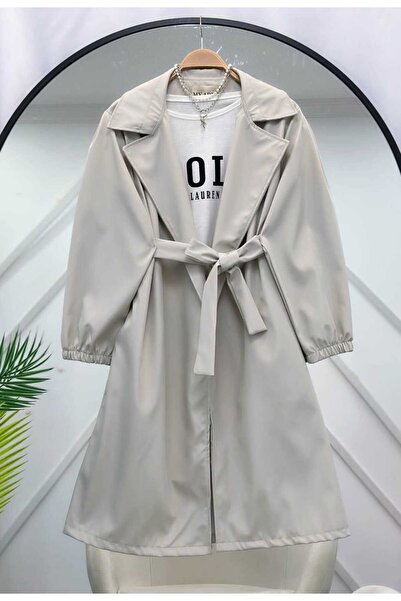 MODA VEDAT Γυναικεία καμπαρντίνα με ζώνη --00350