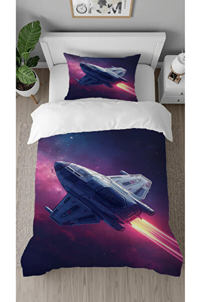 GREENDECOR طقم غطاء لحاف للأطفال من فئة الفضاء السفاري مطبوع عليه نمط رقمي بت...