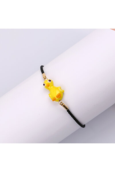 ADAMODART Yellow Duck Murano Glass Beaded Bracelet