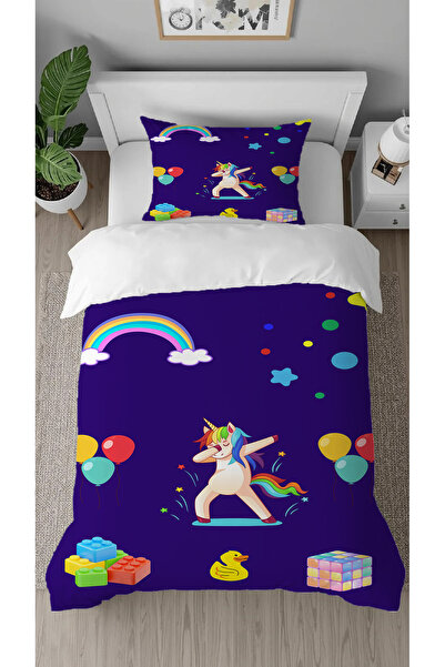 GREENDECOR طقم غطاء لحاف للأطفال منفرد بدون ملاءات بتصميم خاص مطبوع رقميًا بن...