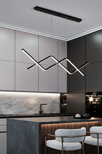 Luzarana Utku Modern Tasarım Siyah Renk Yemek Masası Üstü - Mutfak - Salon Be...