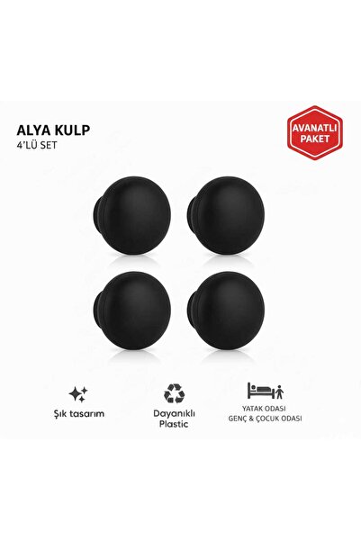 İMT AKSESUAR ALYA KULP (4 Adet) MOBİLYA DOLAP YATAK ODASI ŞİFONYER GENÇ VE ÇO...