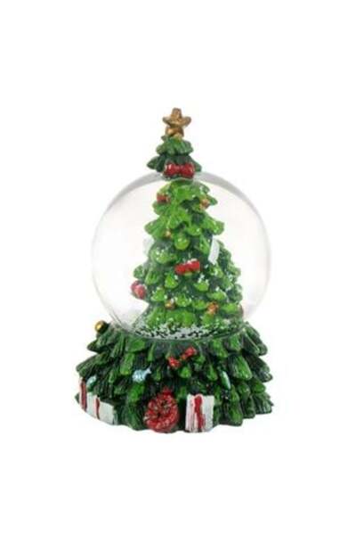 SHOPIENS Διακοσμητική Χριστουγεννιάτικη Χιονόμπαλα με Δέντρο 8 εκ.