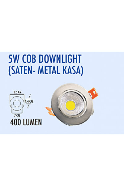 Lampist 5W METAL, SATEN KASA COB DOWNLIGHT 4000K