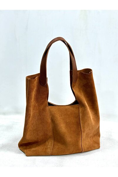 My Easy Shop Geanta de dama Geanta de umar din piele intoarsa autentica