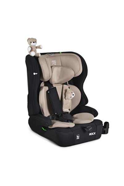 Moni Scaun auto pentru copii Rock Cool Beige i-Size 76–150 cm – centură cu 5 puncte, SIP, tetieră reglabilă