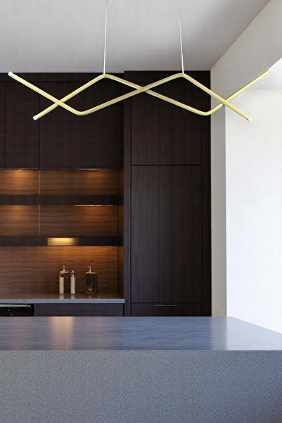 Luzarana Utku Modern Tasarım Eskitme Renk Yemek Masası Üstü - Mutfak - Salon Beyaz Led 2 Li Avize