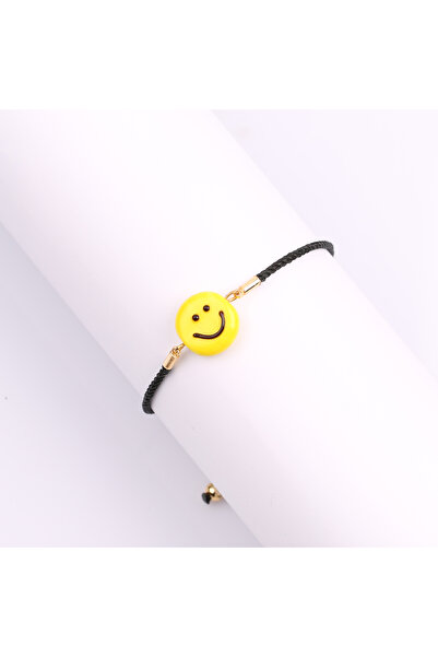 ADAMODART Smiling Emoji Murano Glass Beaded Bracelet