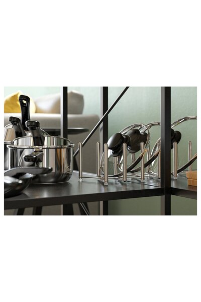IKEA VARIERA Pot lid organiser, stainless steel