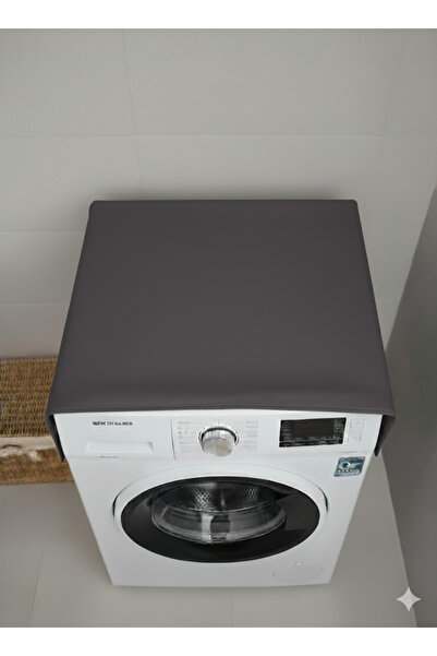 BeybiNest Duck Linen Liquid and Stain Resistant Washing Machine Cover Anthracite Gray