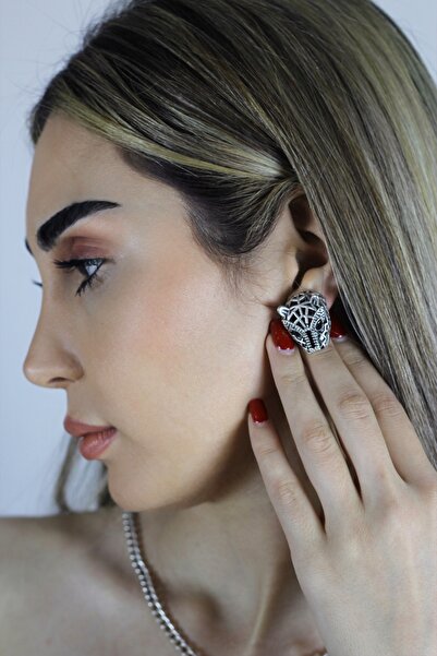 homet siyah Gözlü Kaplan Model bulgari Gümüş Kaplama Küpe