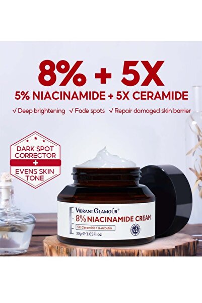Vibrant Glamour كريم نياسيناميد 8% 5X سيراميد + ألفا أربوتين