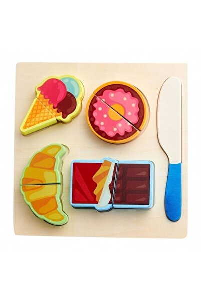 OEM Educational wooden puzzle with sweets, set of 10 pieces, 18x18x2 cm, for 3-6 years
