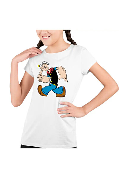 OEM Tricou Copii Fete Popeye Marinarul Capitan Vas Vapor