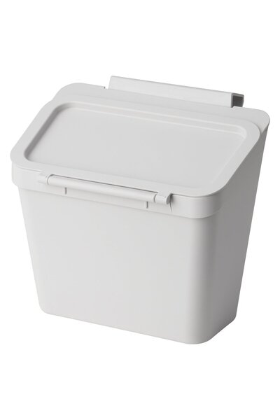 IKEA SKOLÄST Waste bin for cabinet with door, light grey