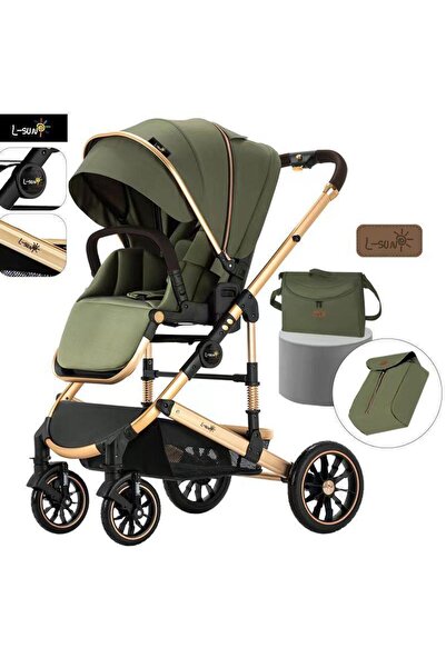 L-Sun 2 In 1 Reversible Stroller Modern Design, Foldable, Bag Included, Recommended Age 0-36 Months
