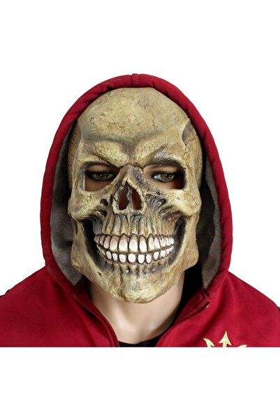 AyrStore Cadılar Bayramı Kostümü Parti Lateks Maskeler Kuru Kafa İnsan Kafatası