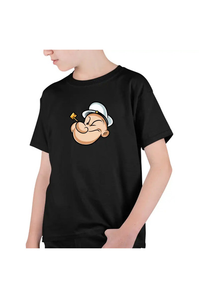 OEM Tricou Copii Baieti Popeye Marinarul Pescar Pipa Barcagiu
