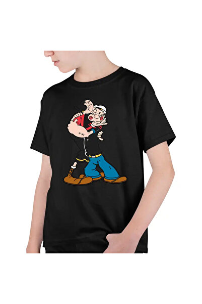 OEM Παιδικό Αγόρι Popeye The Sailor Olive Kissing Dragobete T-Shirt