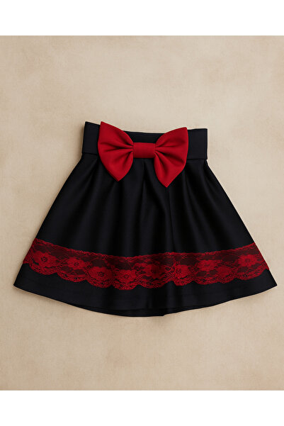 KESKİN BEBE Girl's Ribbon Fabric Skirt