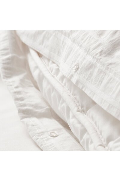 IKEA OFELIA VASS Duvet cover and 2 pillowcases, white, 240 x 220/50 x 80 cm