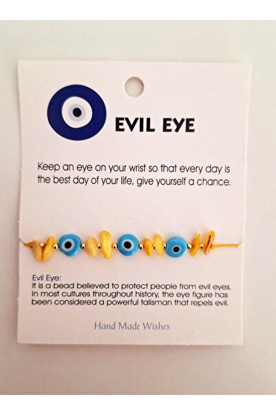 Svc Aksesuar هدية سوار مع حبات عين الشر والأحجار الطبيعية