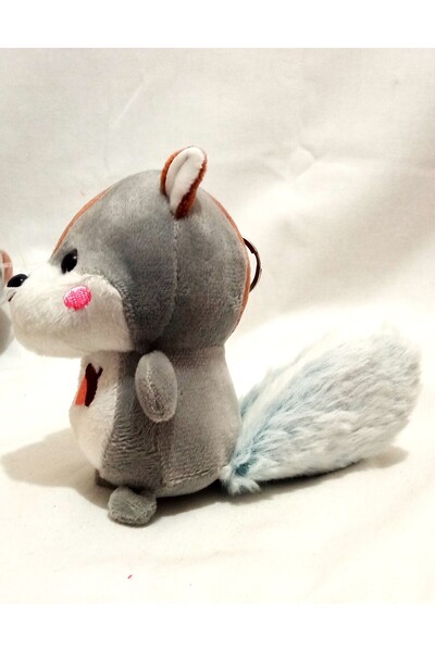 Pufline Sevimli Sincap Peluş Oyuncak (Kuyruk Dahil 15cm)